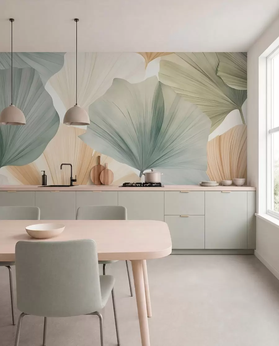 wall murals Округли лист гинка w05772