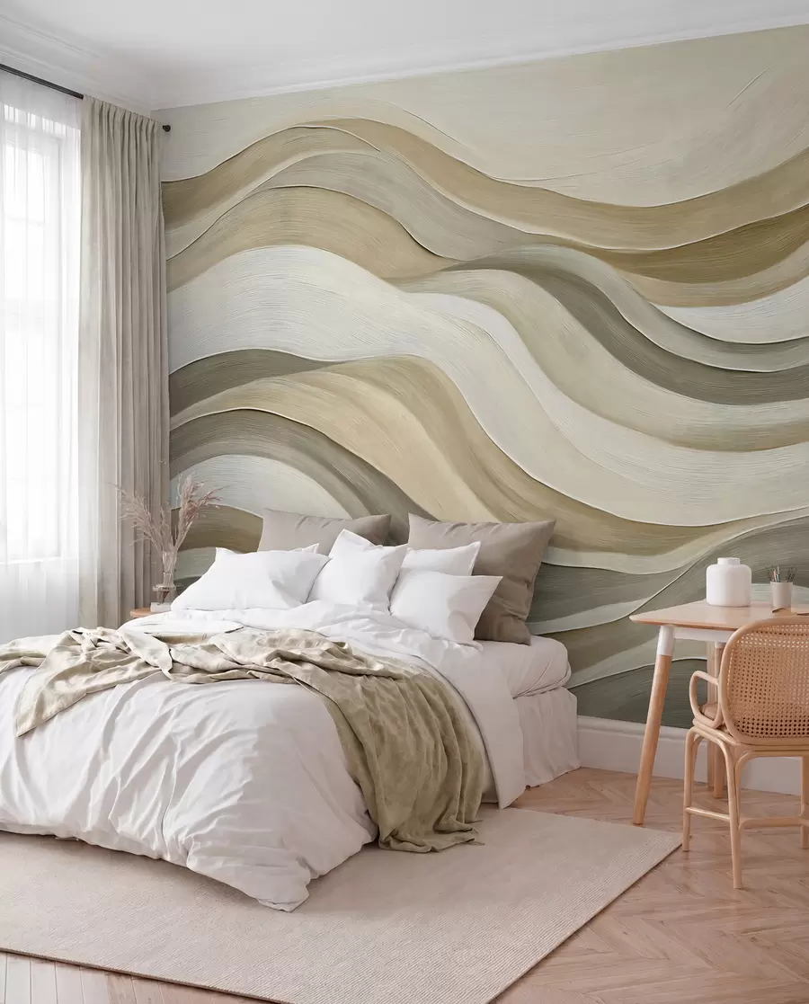 wall murals Talasi u boji žalfije w05881
