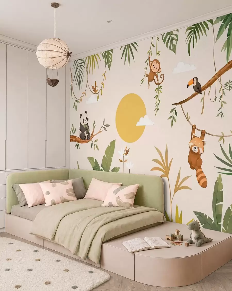 wall murals Igre u džungli w05865