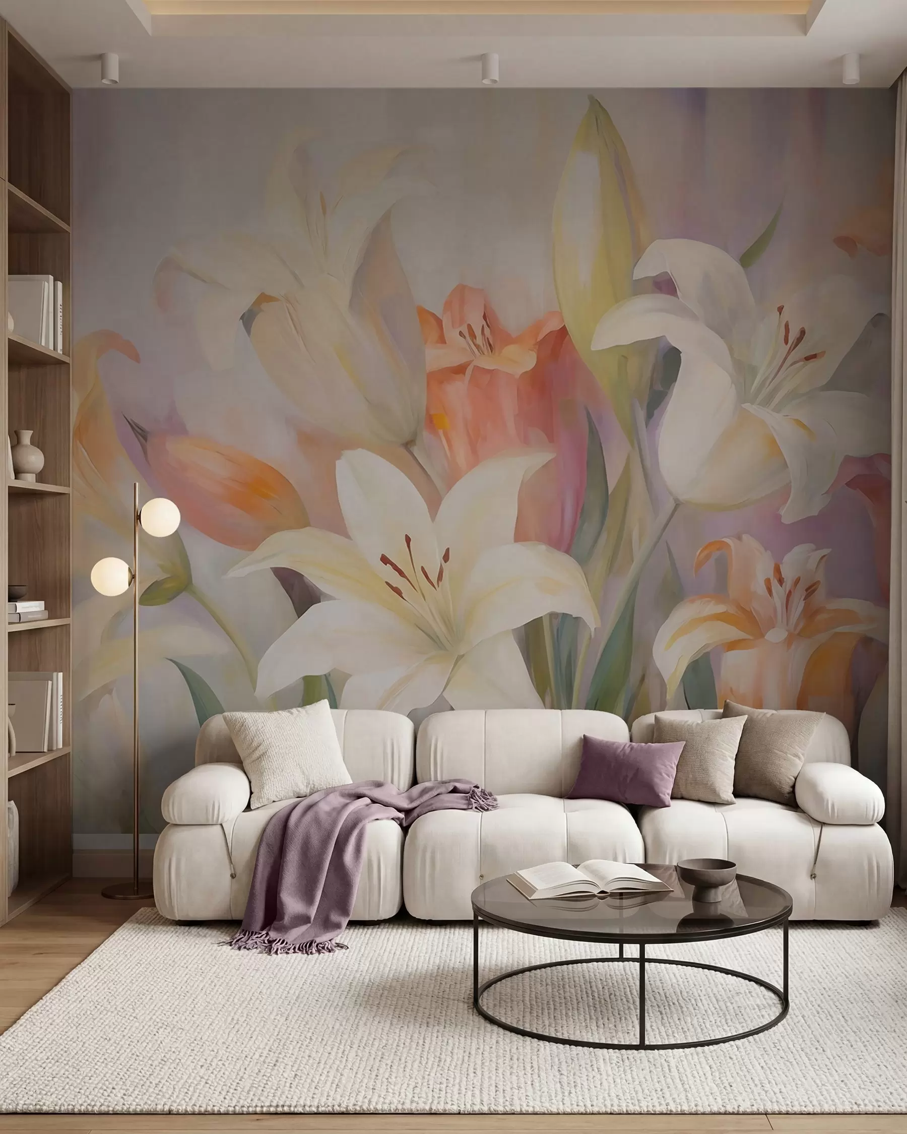 wall murals Ljiljani u pastelnim tonovima w05878