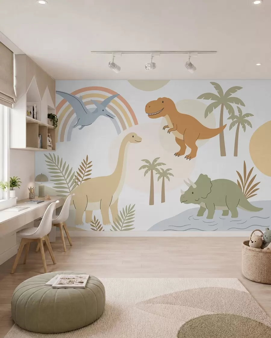 wall murals Dinosaurusi i duga w05842