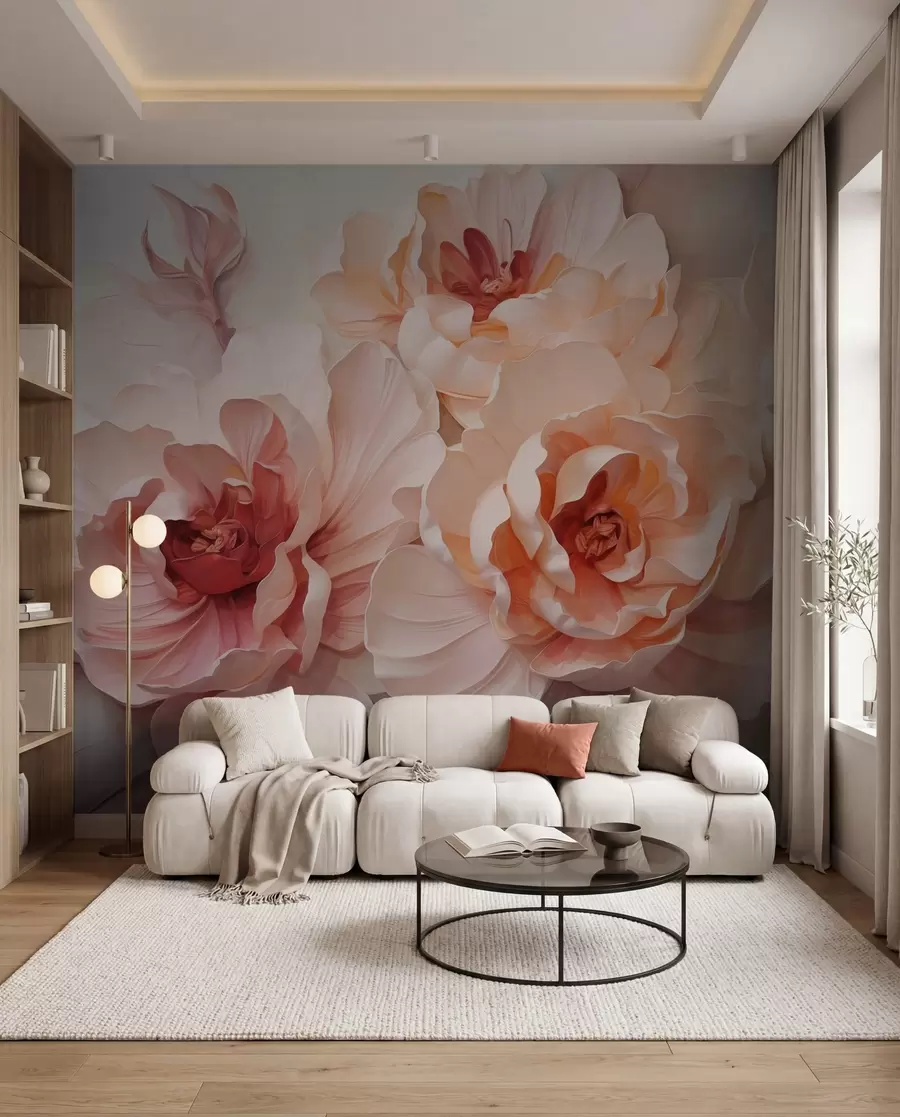 wall murals Стилизовано апстрактно цвеће w05639