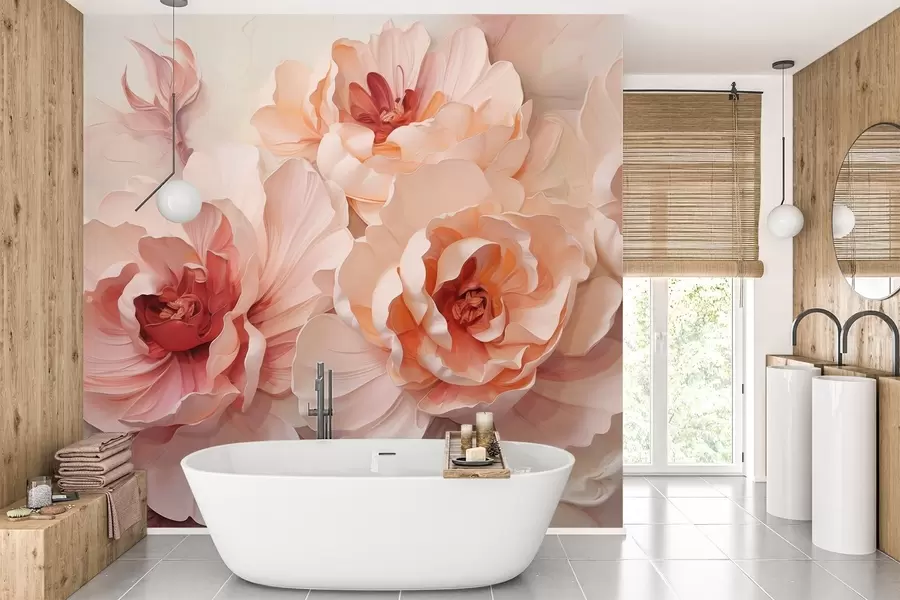 wall murals Стилизовано апстрактно цвеће w05639