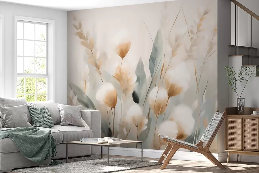 wall murals Апстрактне пољске траве w05844