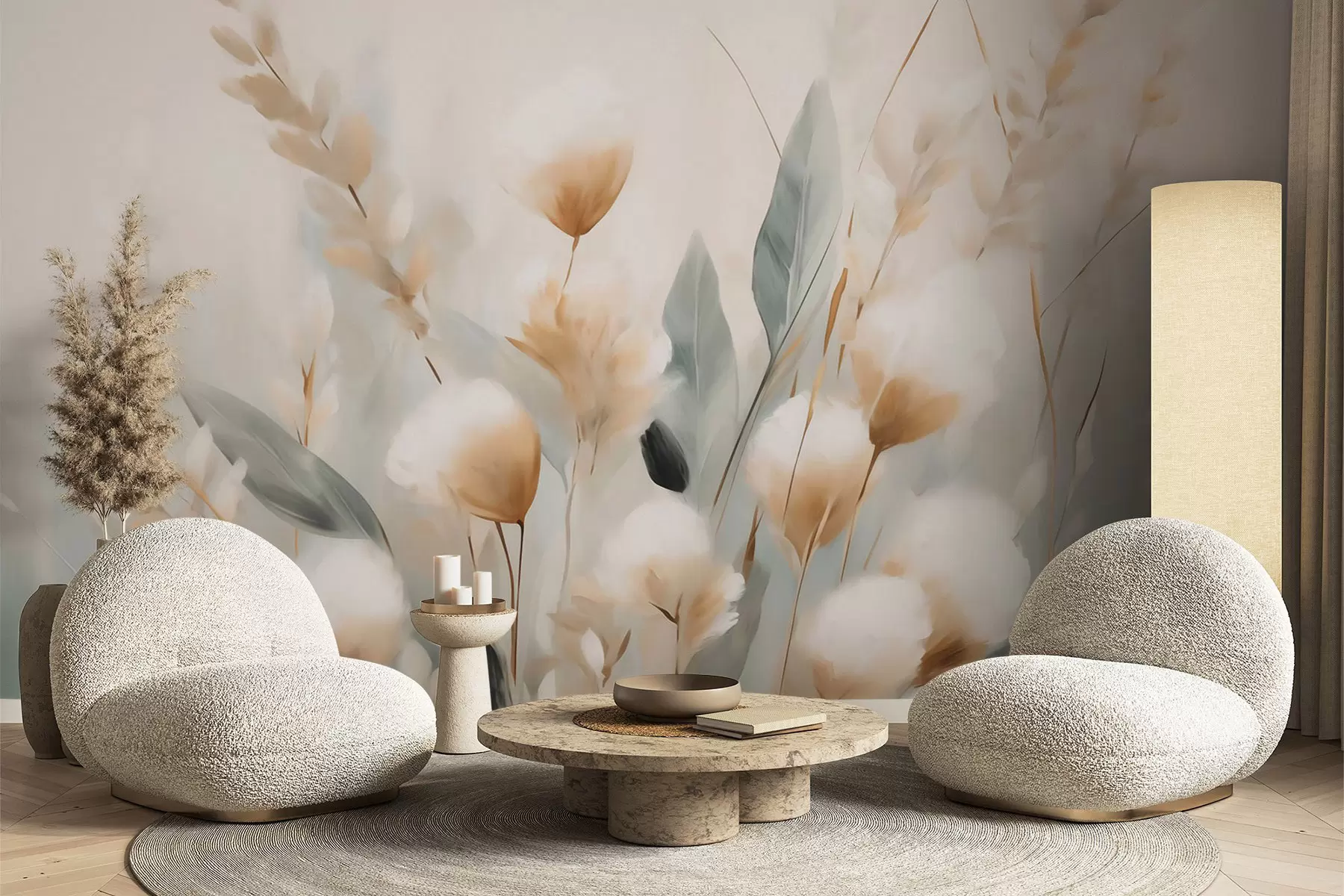 wall murals Апстрактне пољске траве w05844