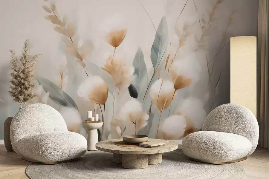 wall murals Апстрактне пољске траве w05844