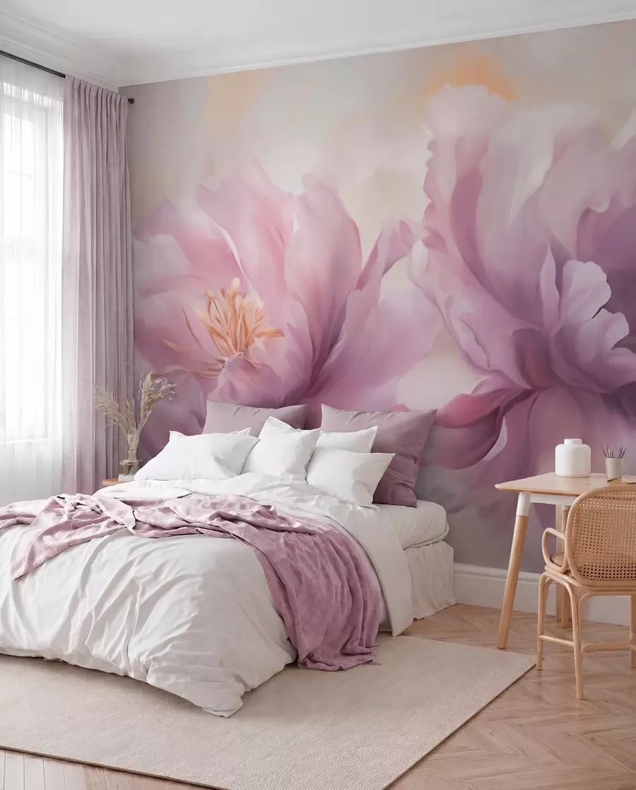 wall murals Božuri u boji lavande w05797