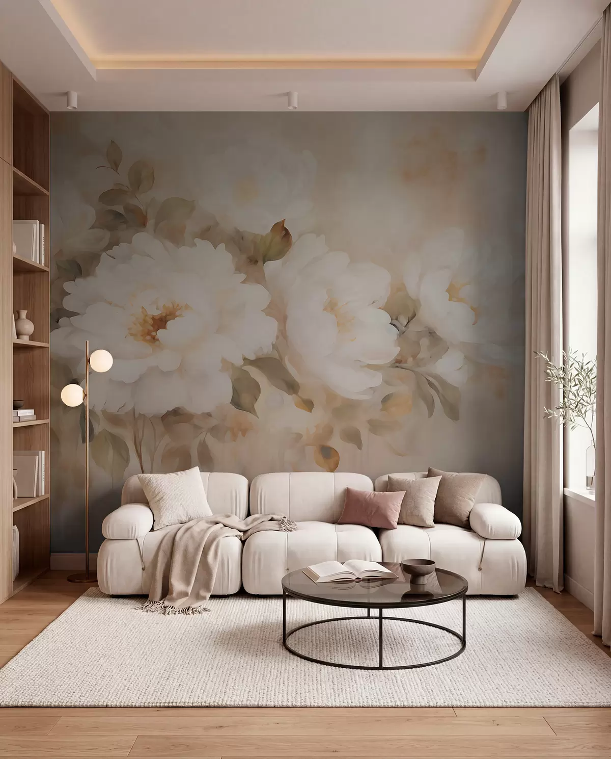 wall murals Latice božura w05835