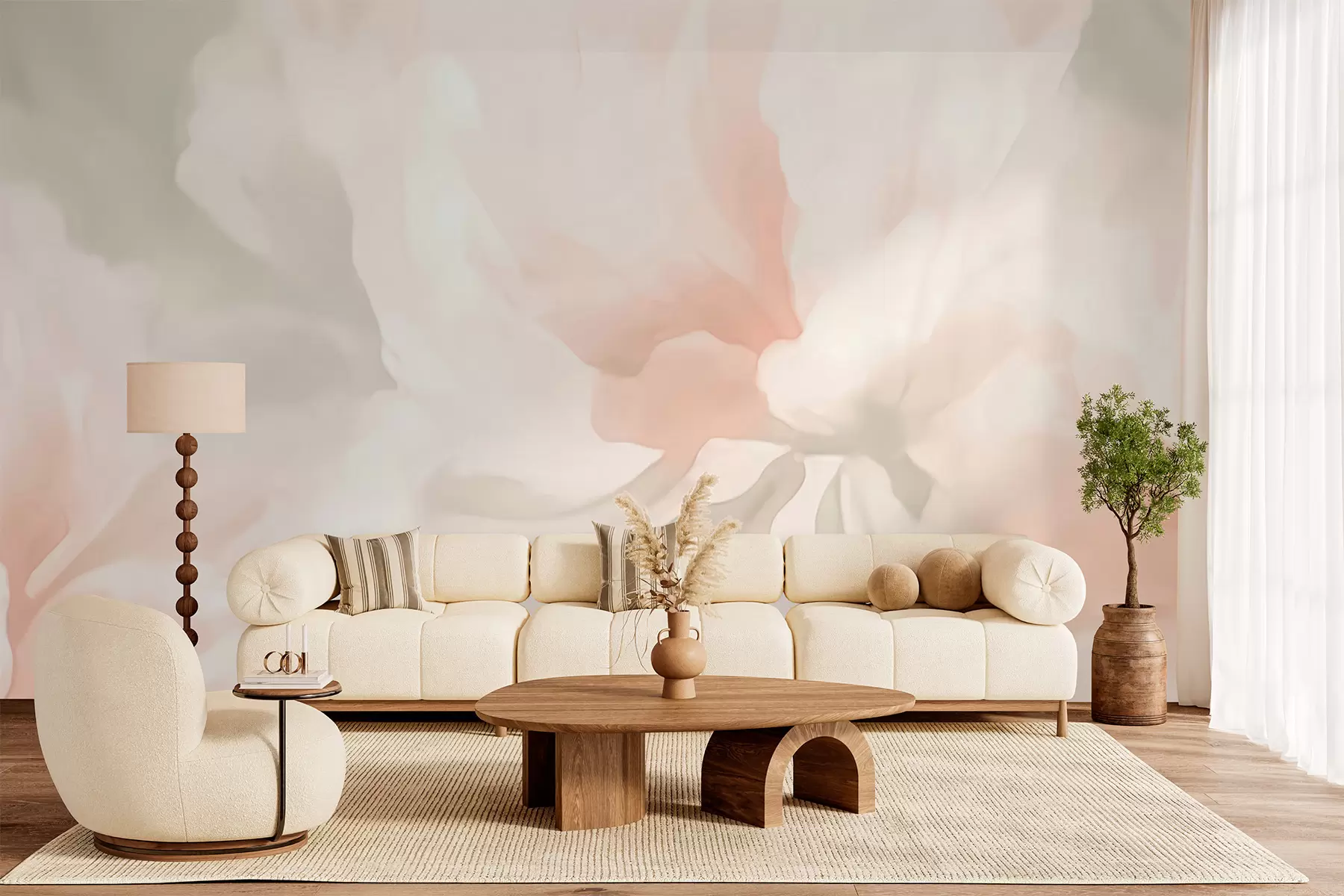 wall murals Велики цветови божура w05838