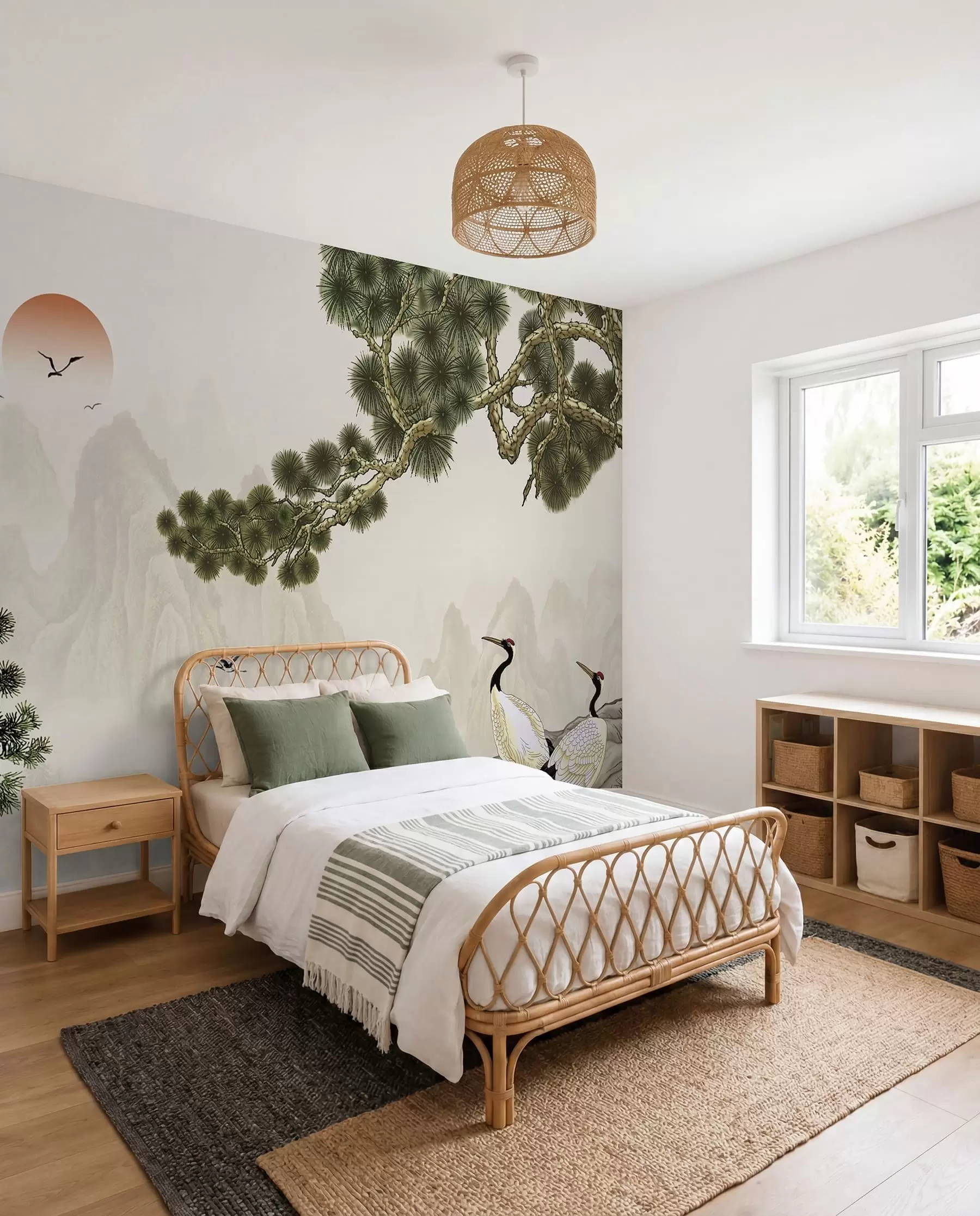 wall murals Ptice pod borovima u34508