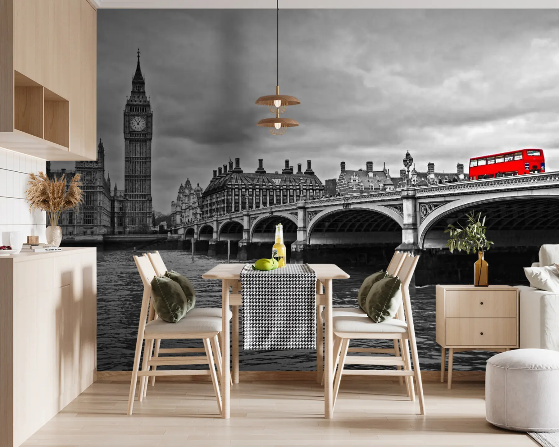 wall murals Лондон, сива и црвена u53383