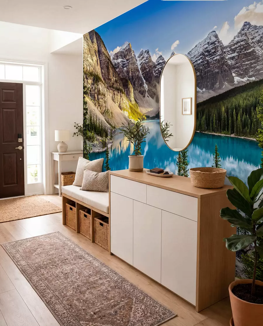 wall murals Огледало језеро у подножју планине u58602
