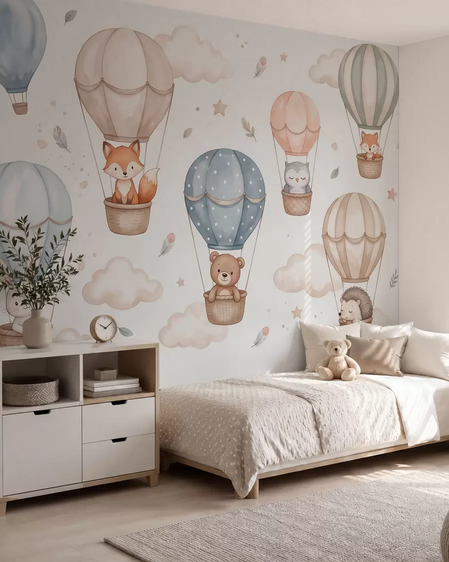 wall murals Prijatelji u balonima w10001
