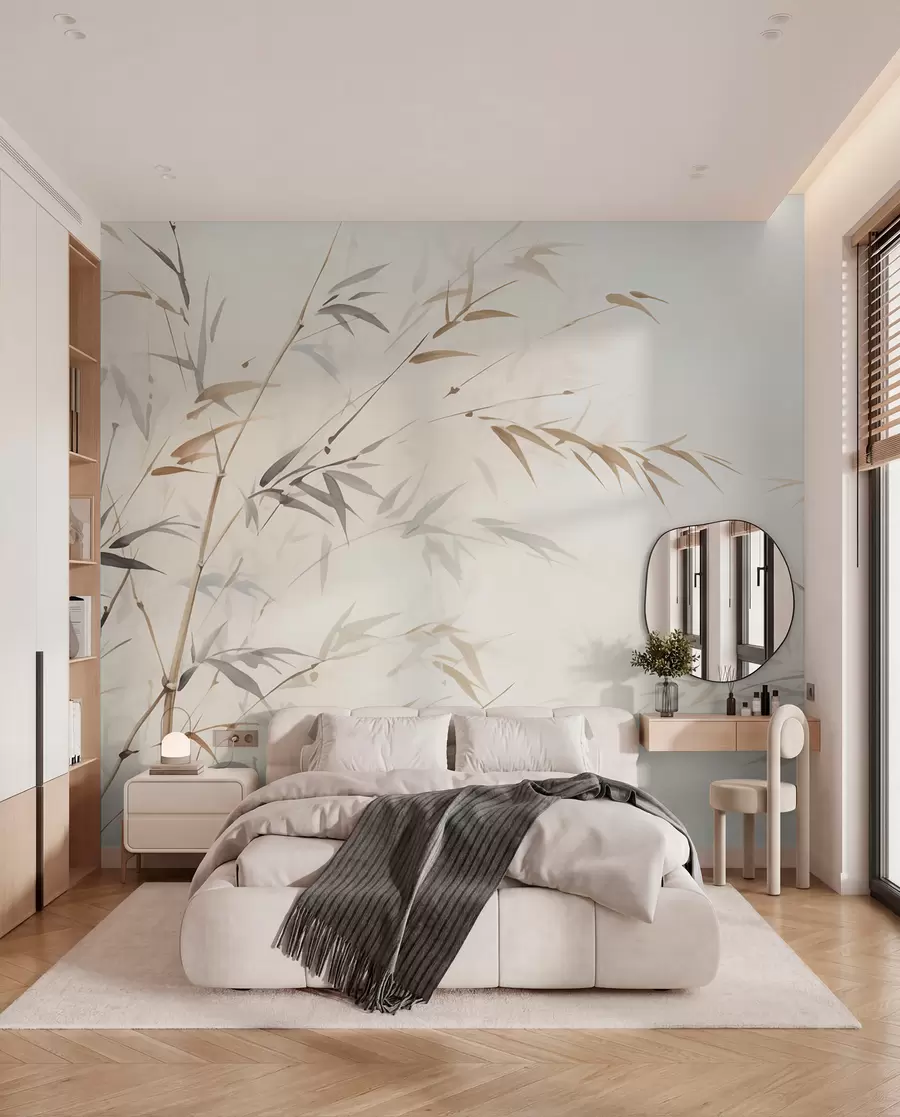 wall murals Bambus u skici w05917