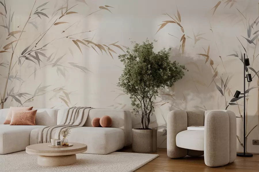 wall murals Оштри бамбусови листови w05917