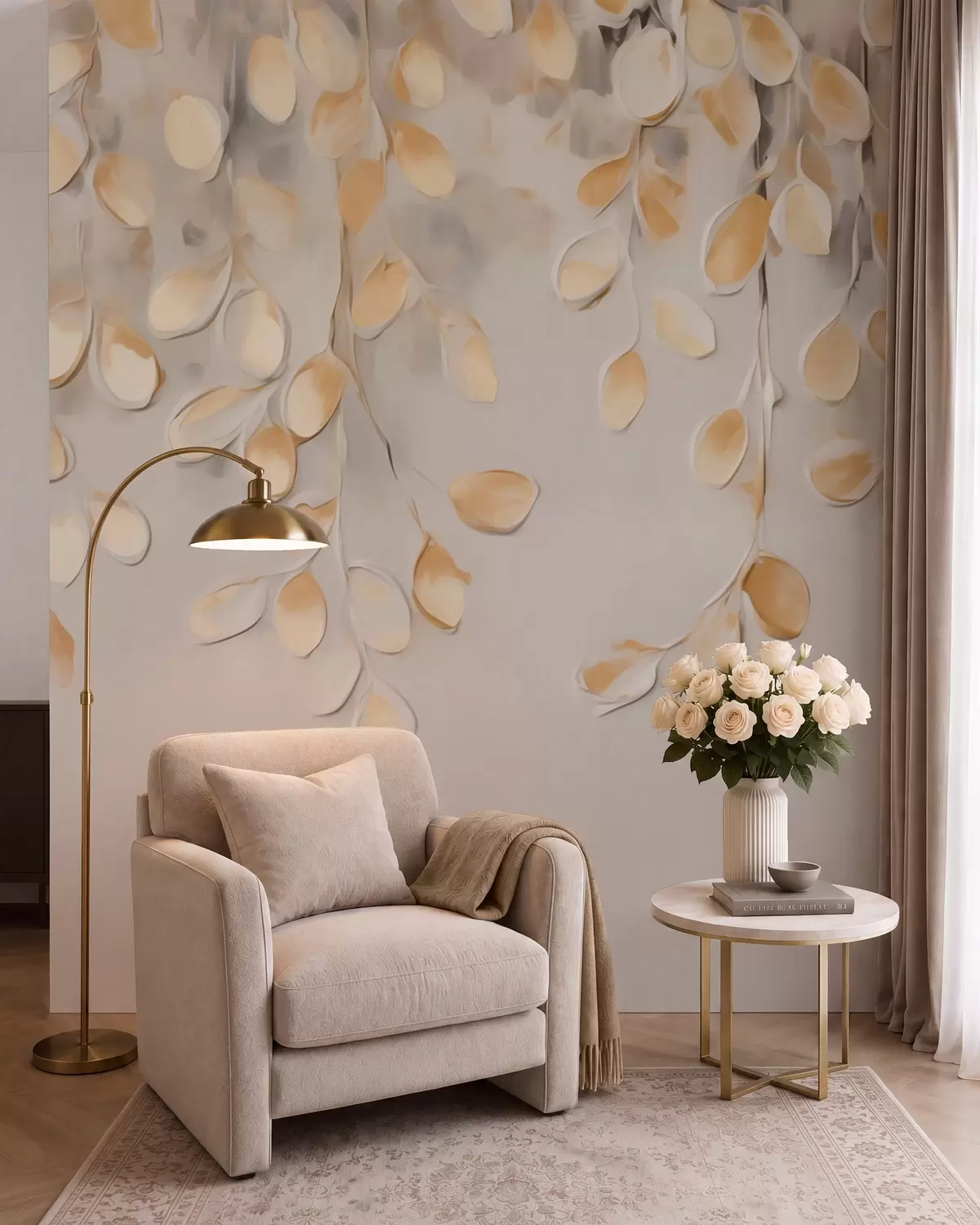 wall murals Kaskada zlatnog lišća w05900