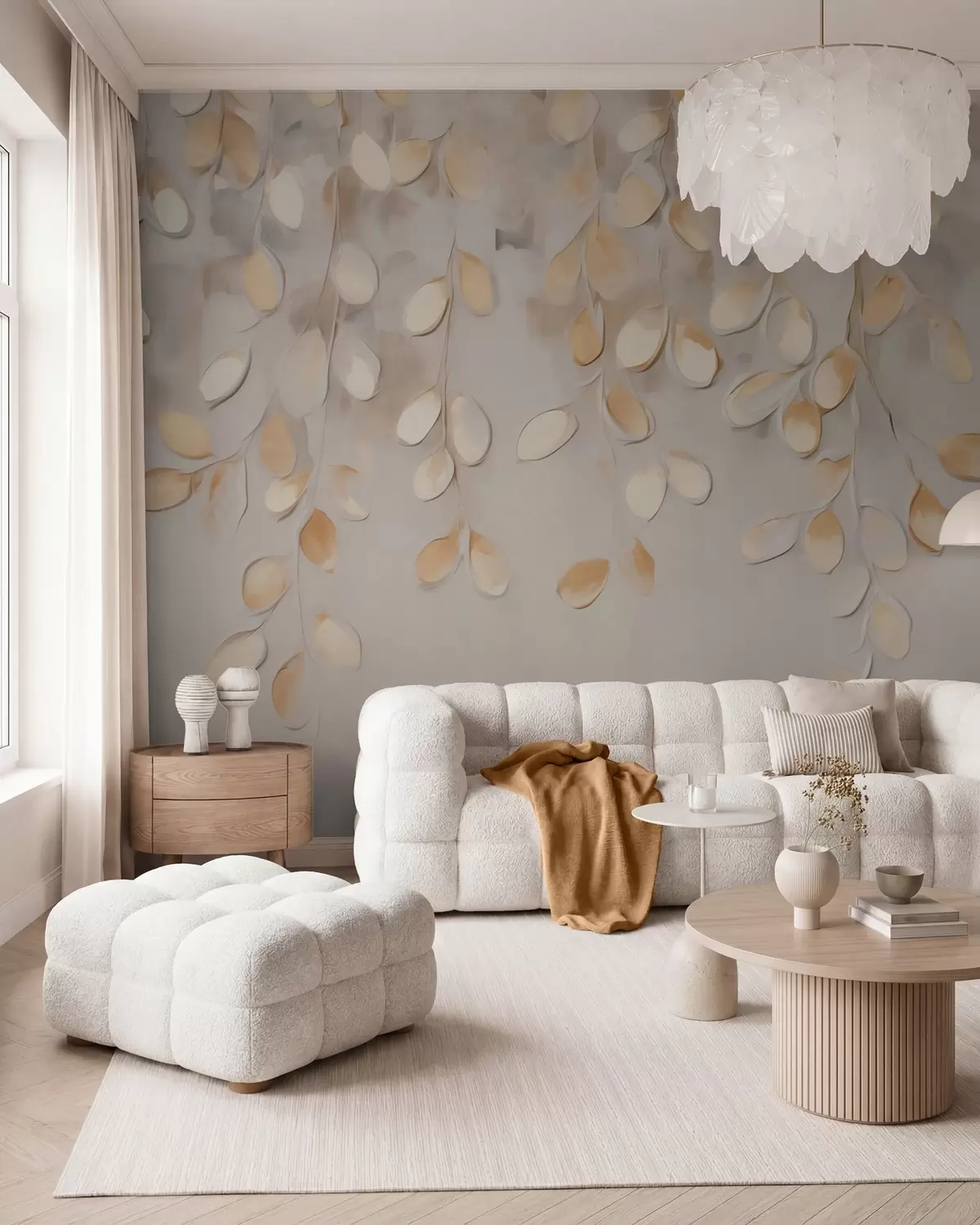wall murals Kaskada zlatnog lišća w05900