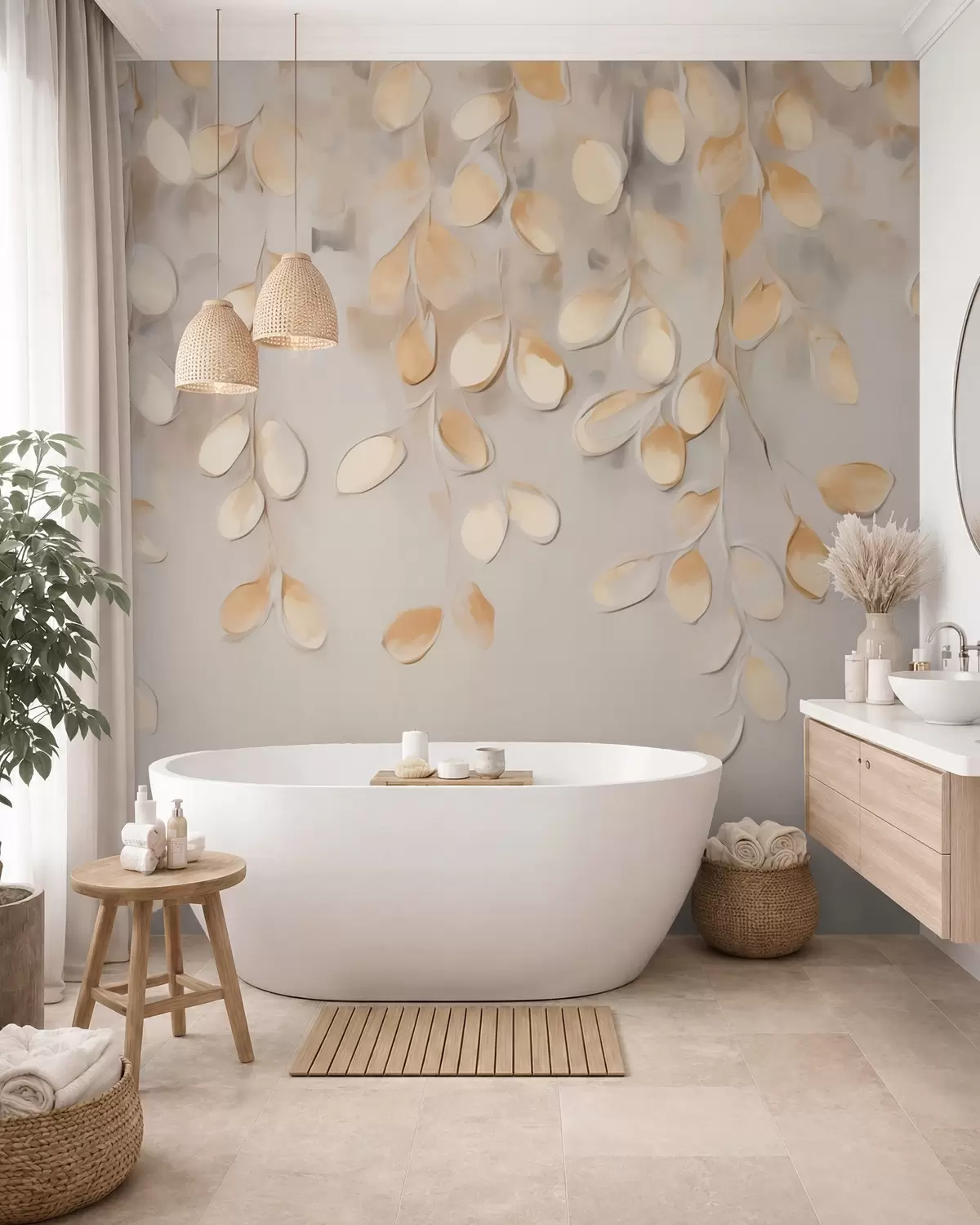 wall murals Kaskada zlatnog lišća w05900