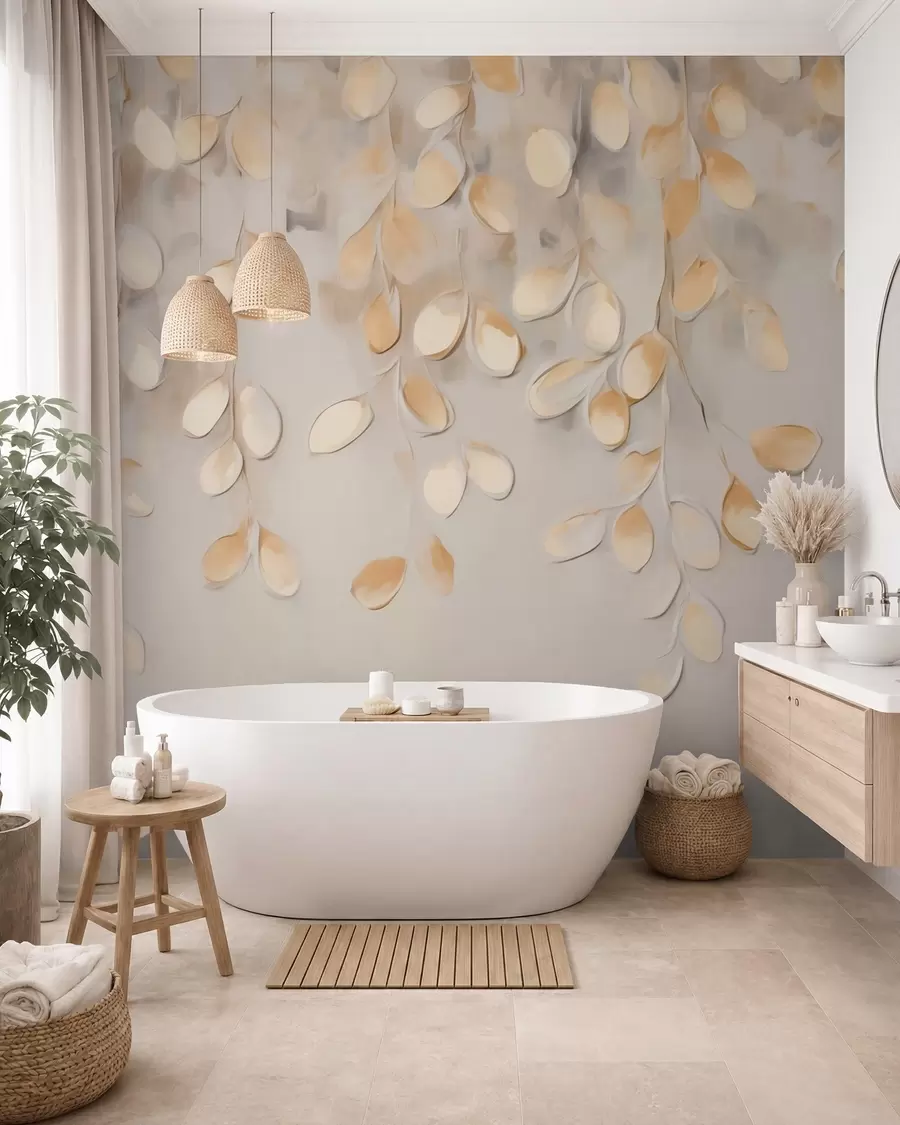wall murals Kaskada zlatnog lišća w05900