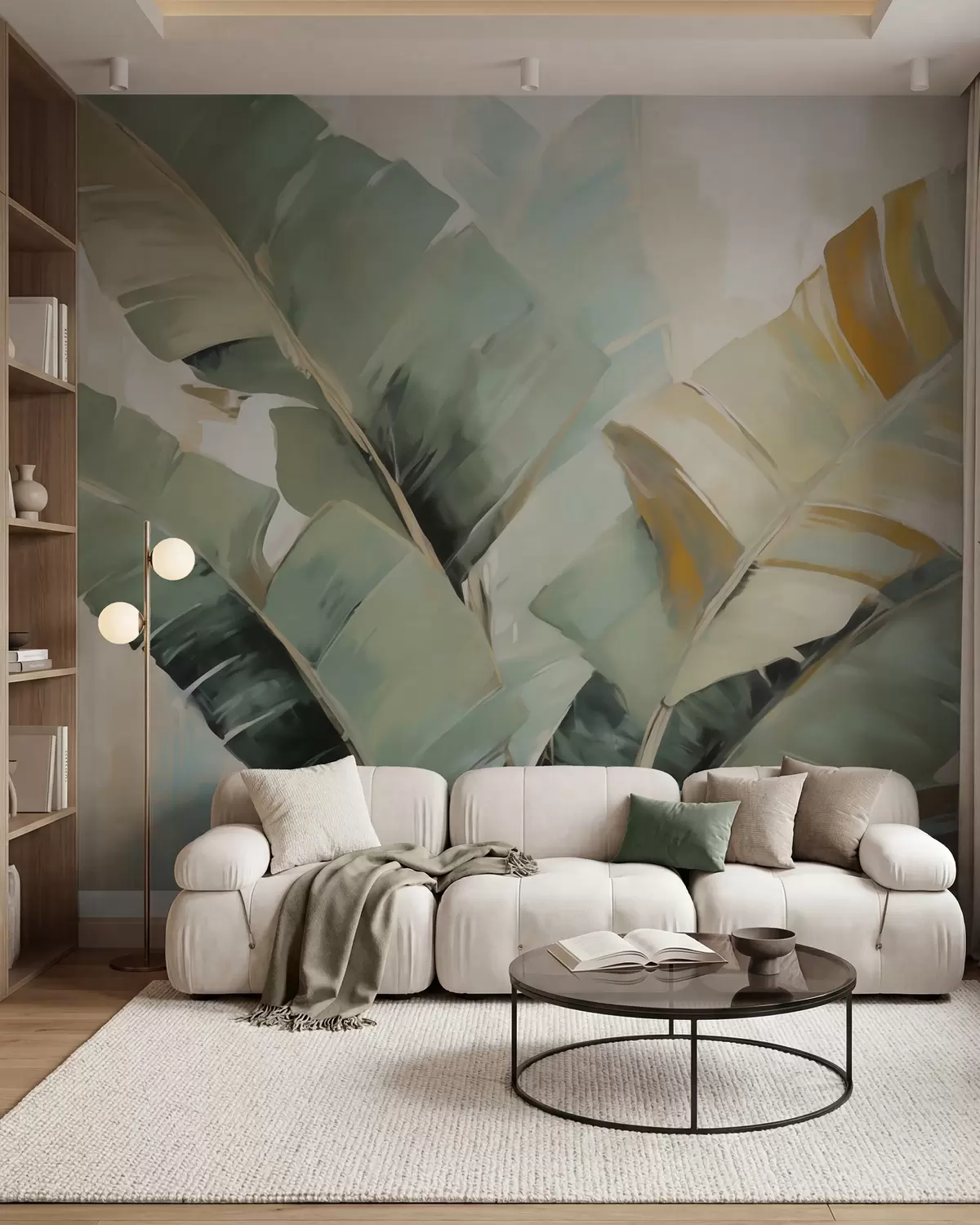 wall murals Listovi banane u akvarelu w05906