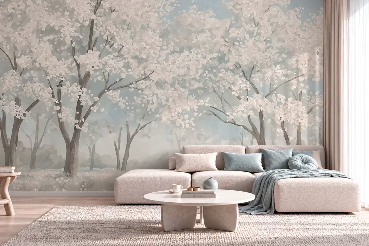 wall murals Voćnjak u proljeće w05897