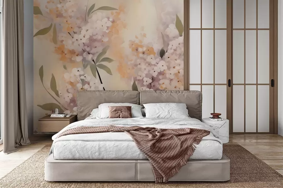 wall murals Апстрактне гране са цвећем w05872