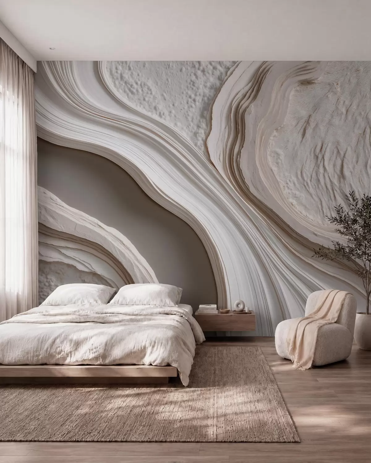 wall murals Talasi u kamenoj sivoj w10042