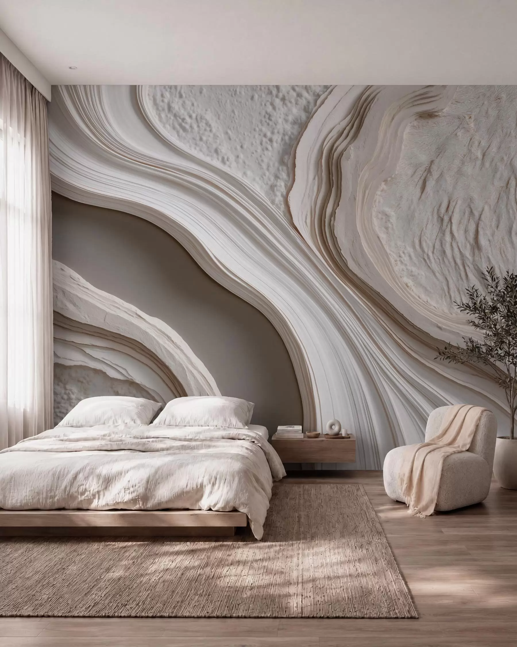 wall murals Talasi u kamenoj sivoj w10042