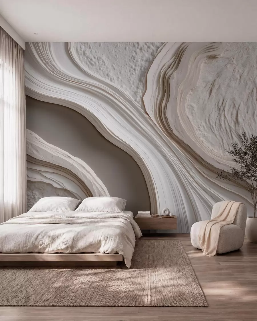 wall murals Talasi u kamenoj sivoj w10042
