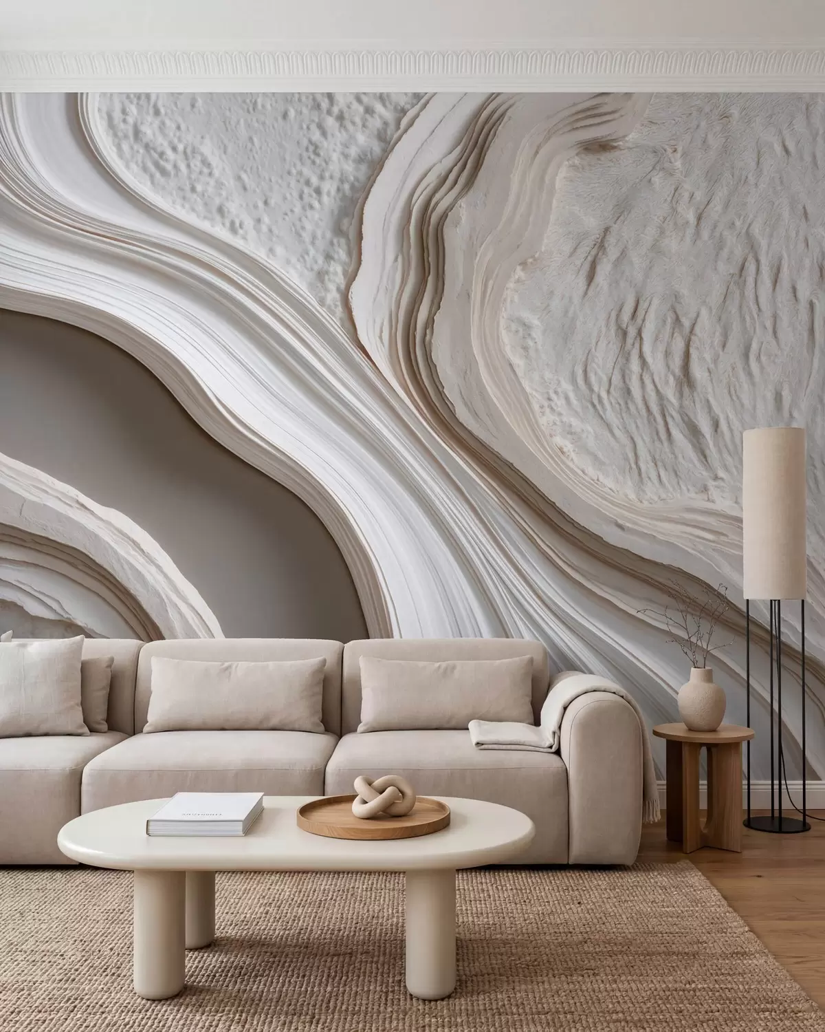 wall murals Talasi u kamenoj sivoj w10042