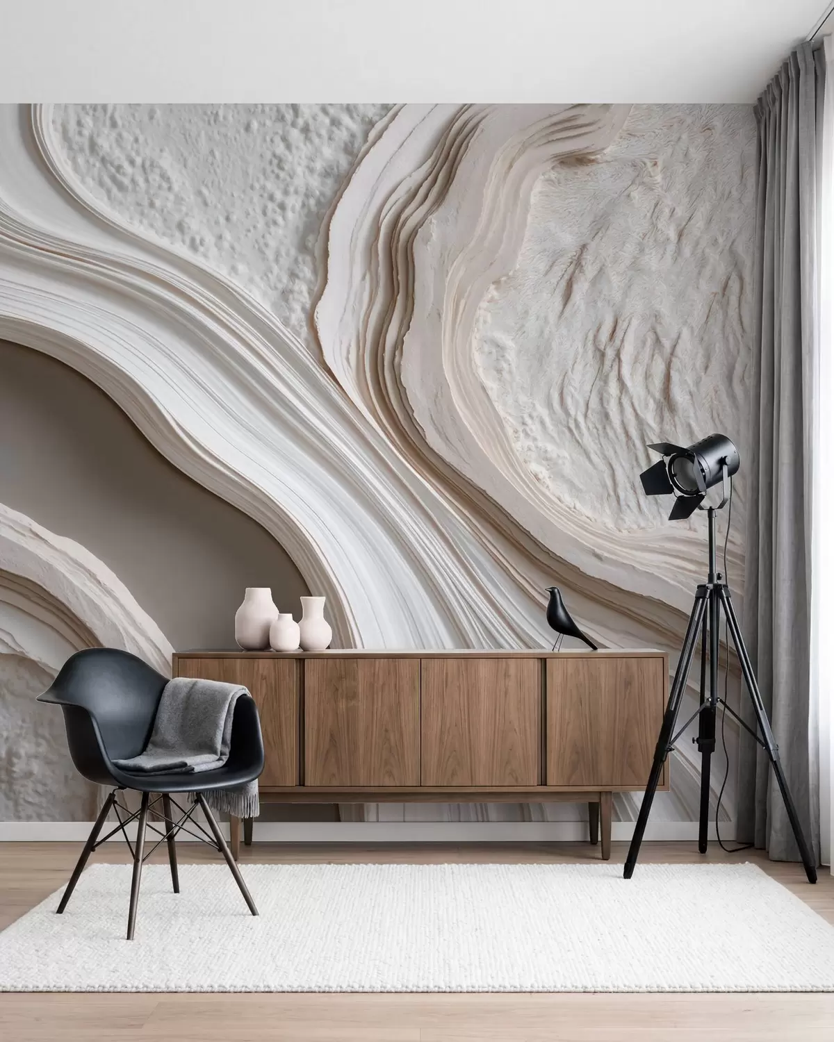 wall murals Talasi u kamenoj sivoj w10042