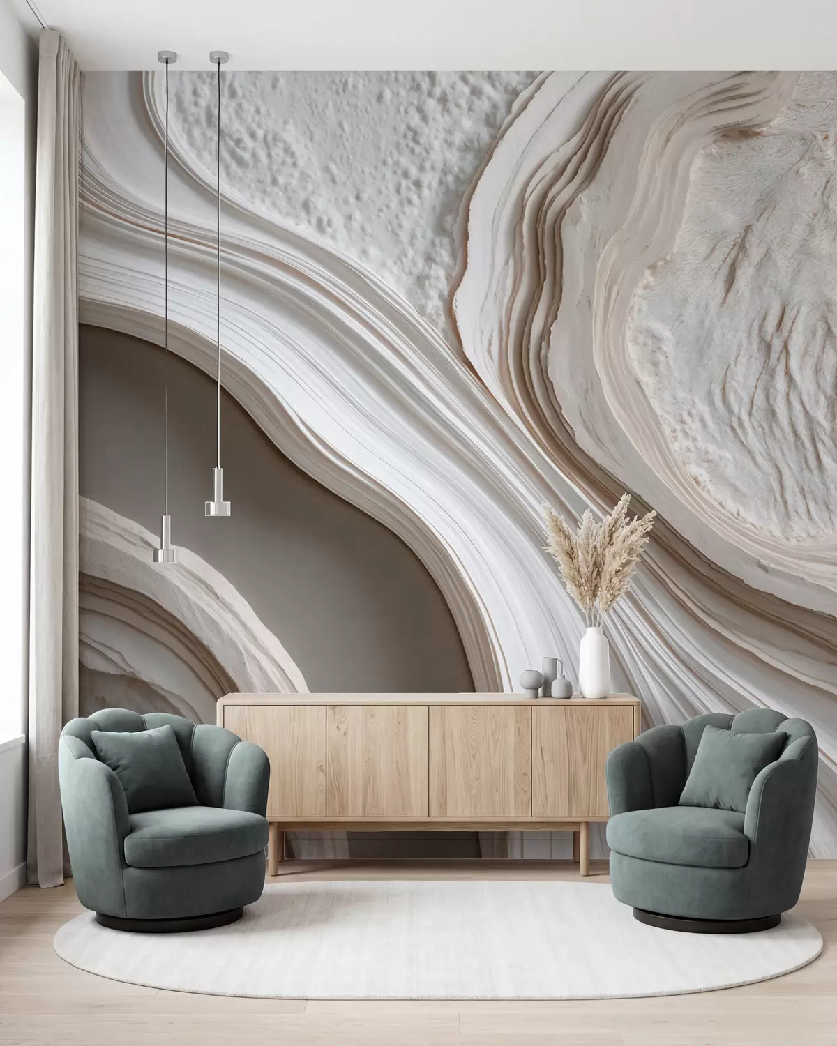 wall murals Talasi u kamenoj sivoj w10042
