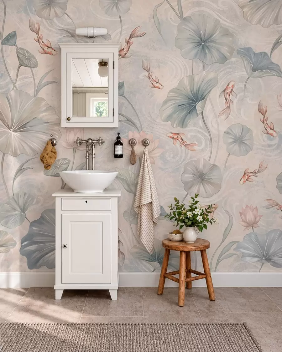 wall murals Vrt sa koi ribama w05807