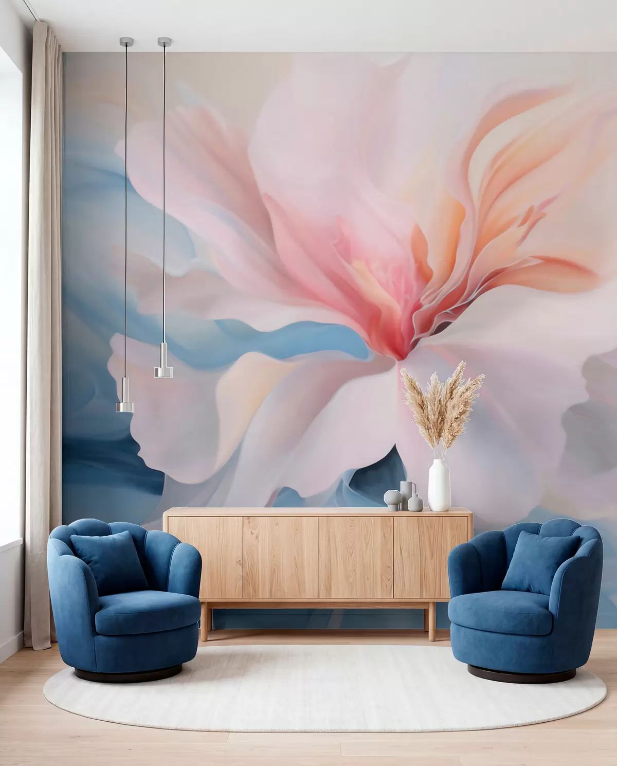 wall murals Latice u puder roze w05932