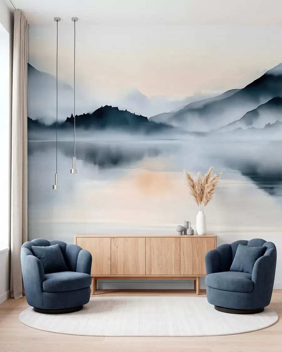 wall murals Jezero u akvarelu w10078