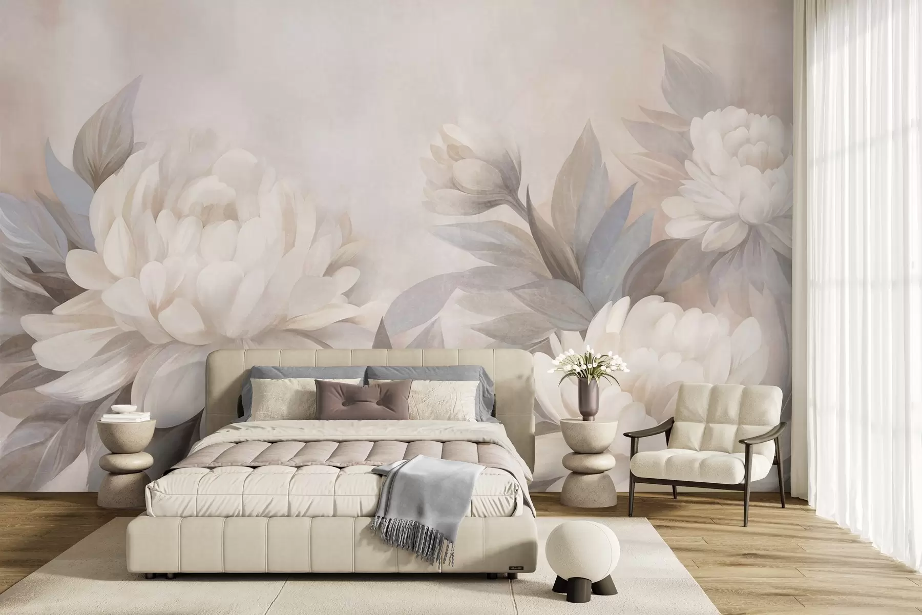wall murals Božuri u pastelnim tonovima w10061