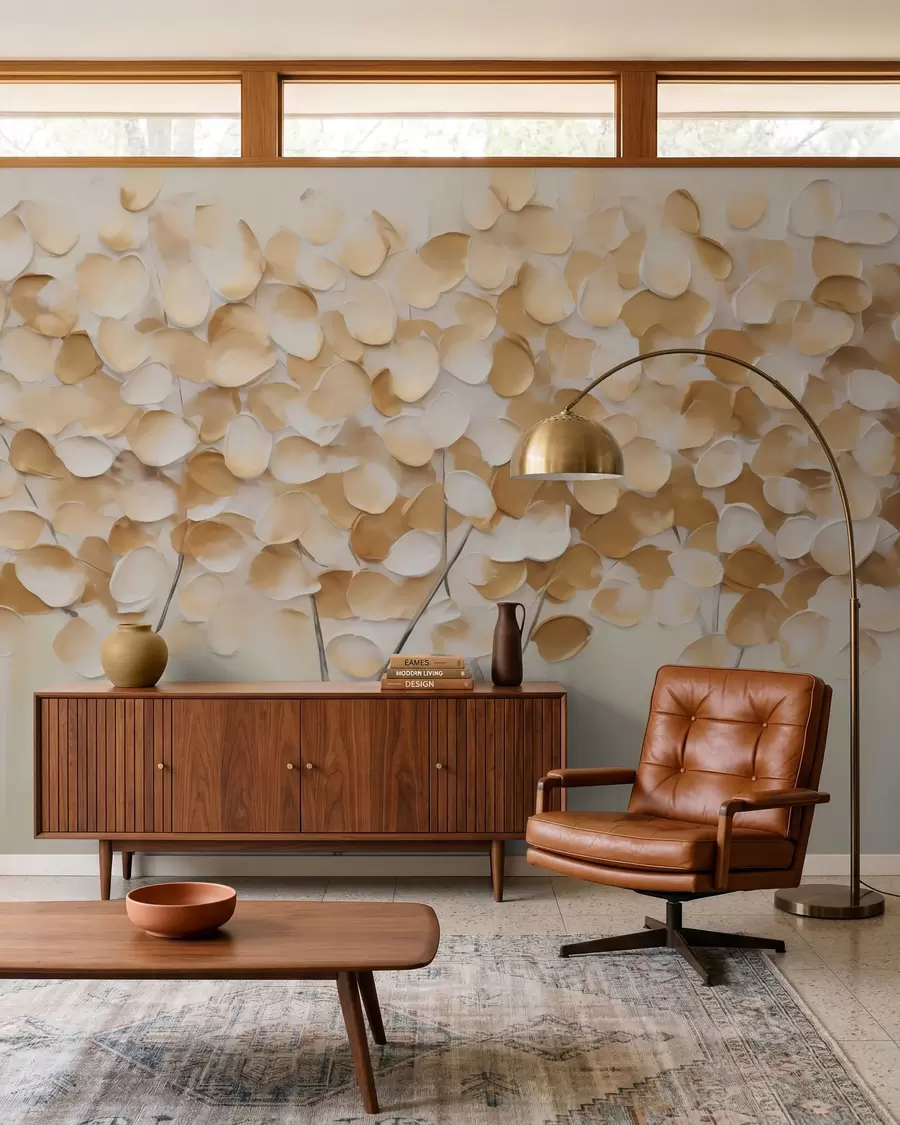 wall murals Gaj u zlatnim tonovima w05942