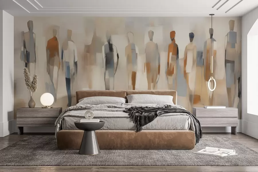 wall murals Апстрактне људске силуете, имитација слике w05944