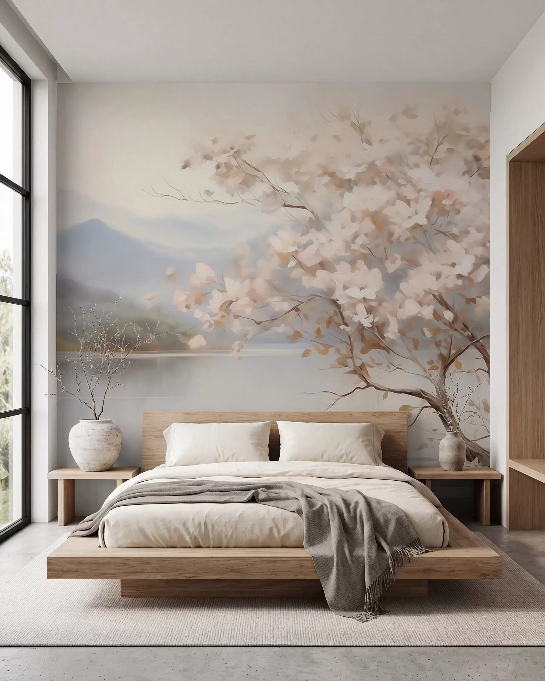wall murals Cvjetovi u magli w05950