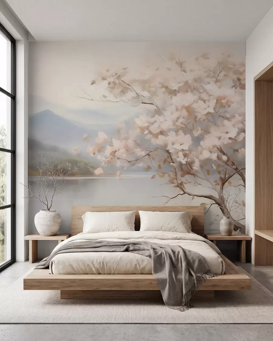 wall murals Cvjetovi u magli w05950