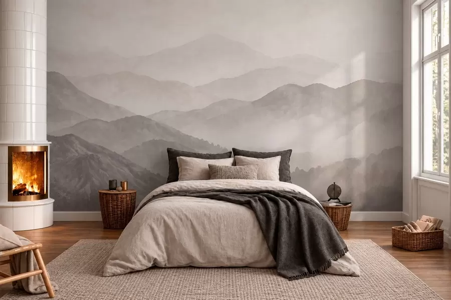 wall murals Магловите планине у меким неутралним тоновима w05925v1