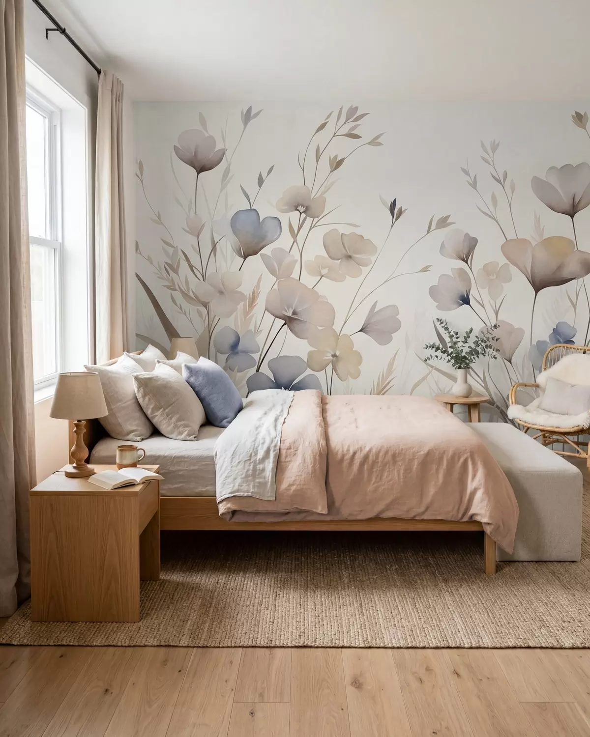 wall murals Pastelno poljsko cvijeće w10065
