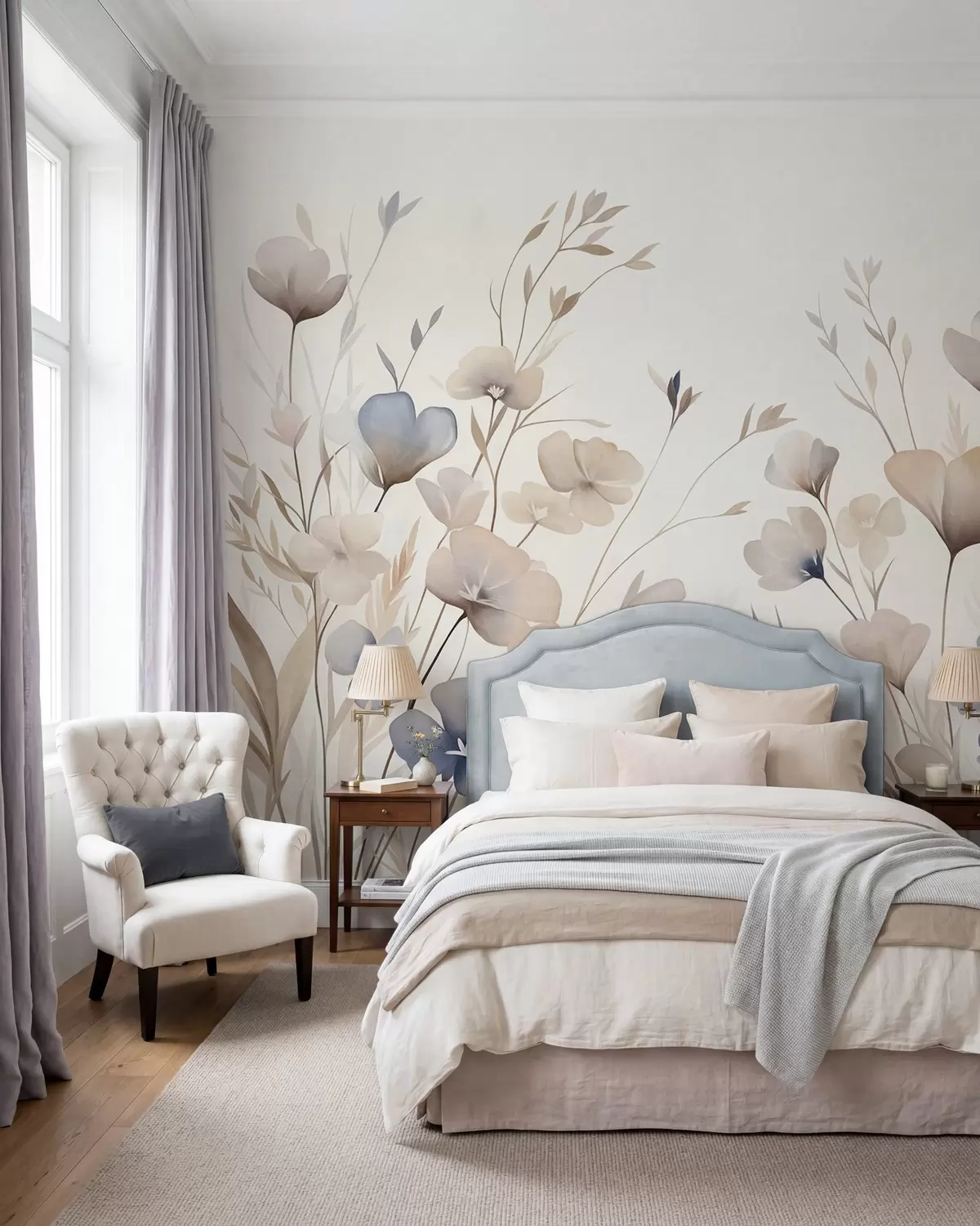 wall murals Pastelno poljsko cvijeće w10065