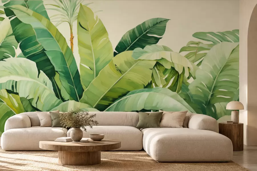 wall murals Дуги листови банане w05975