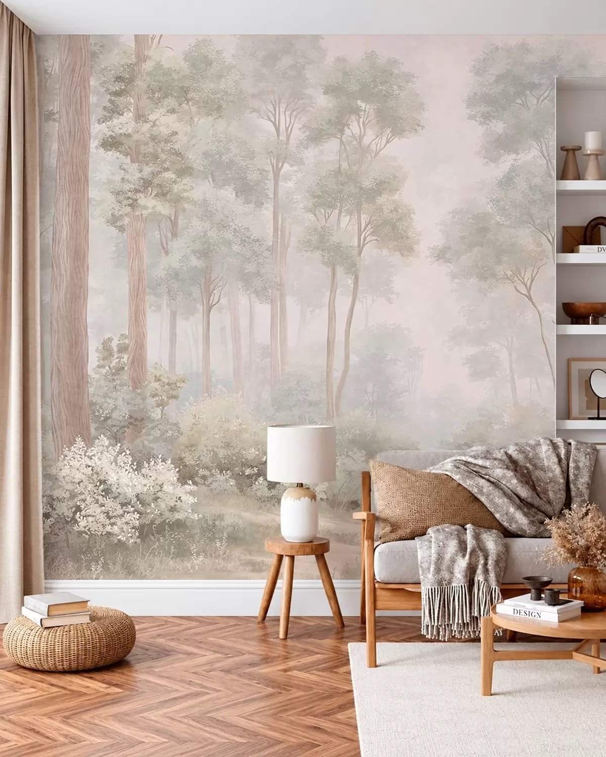 wall murals Šumska staza u pastelu w05889