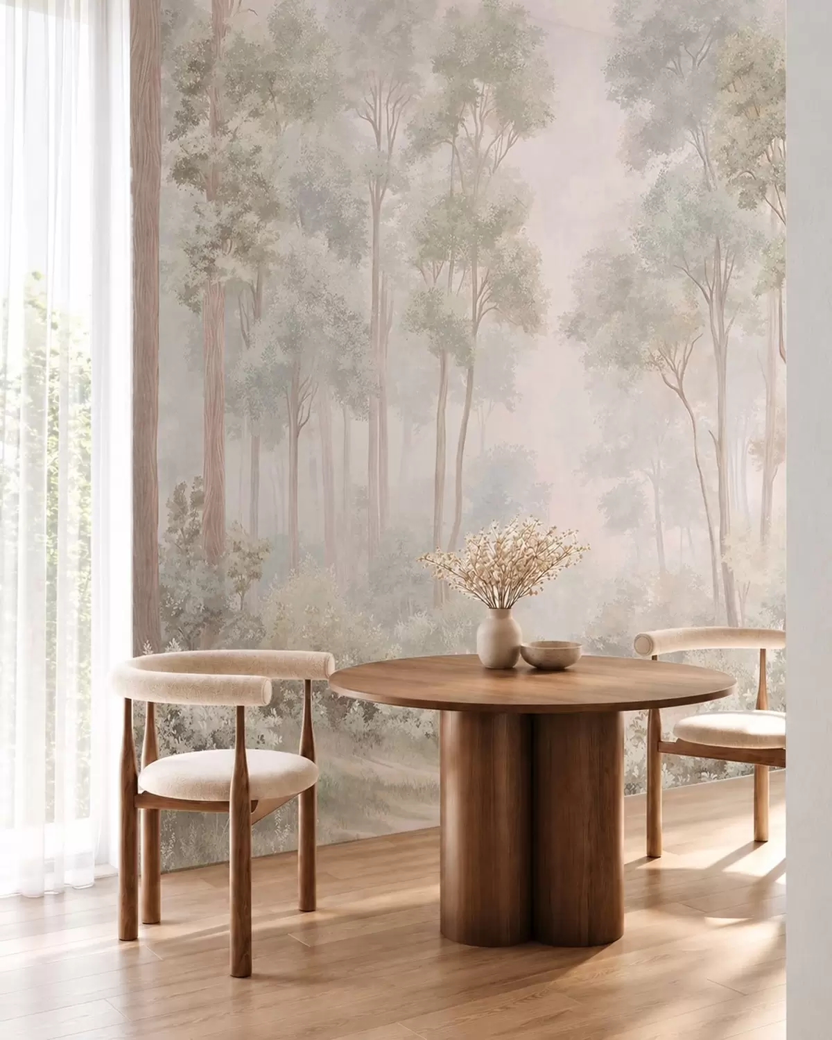 wall murals Šumska staza u pastelu w05889