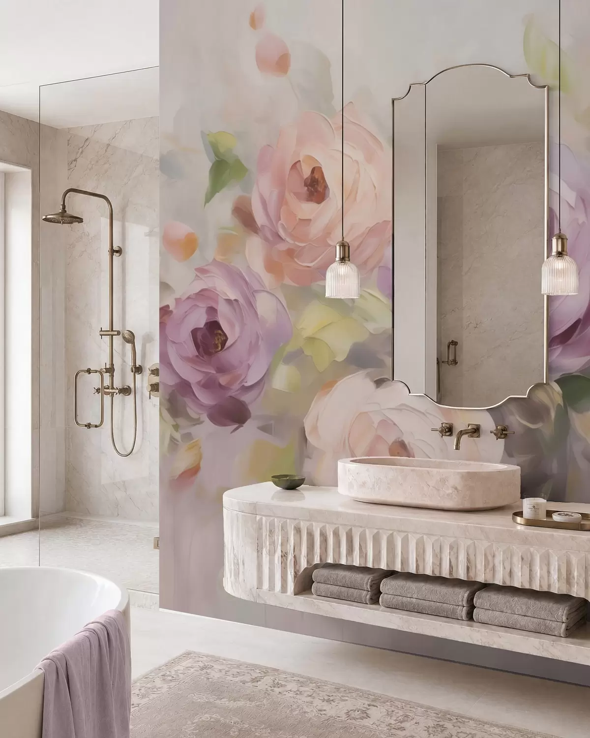 wall murals Апстрактне руже, имитација слике w05996