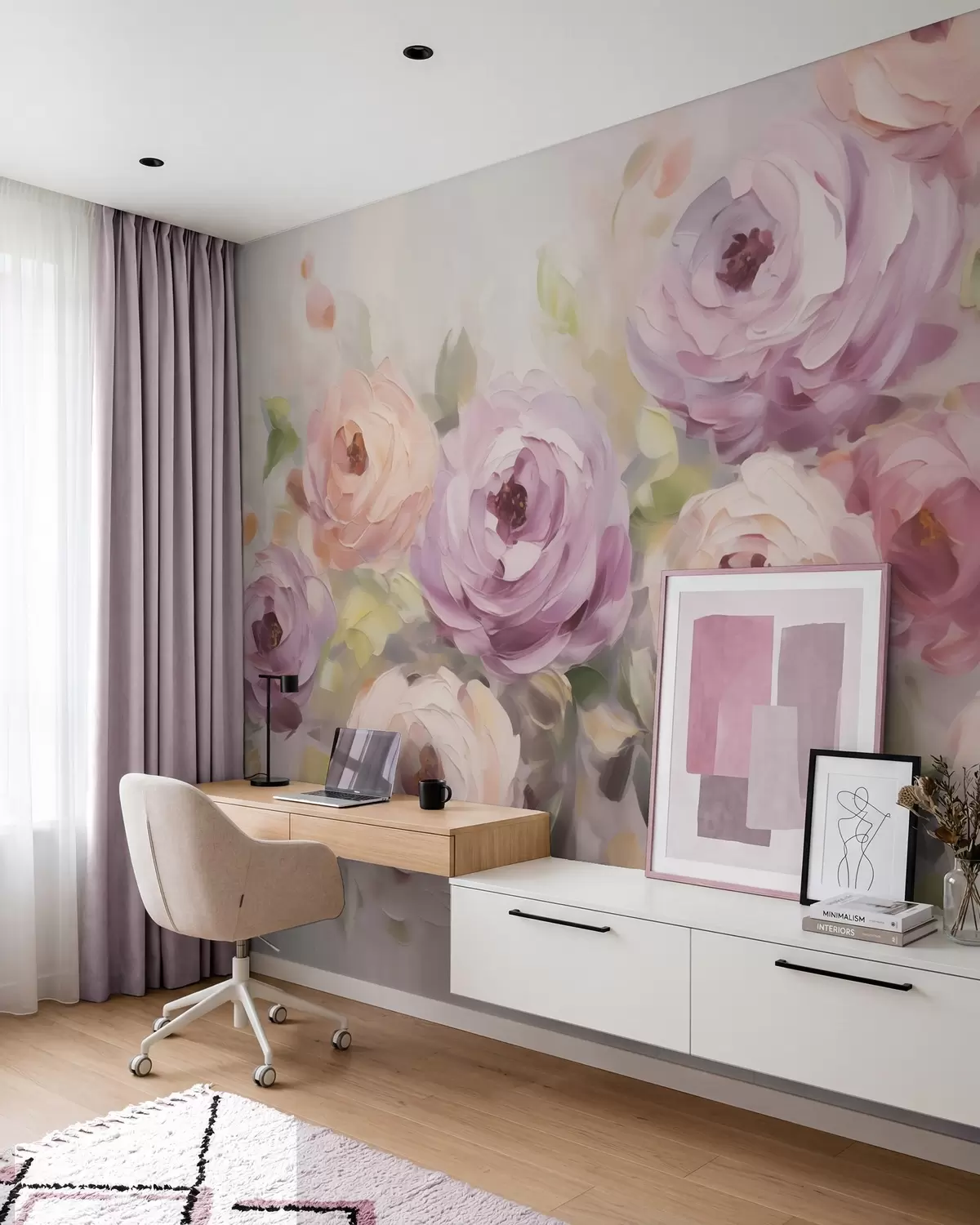 wall murals Апстрактне руже, имитација слике w05996