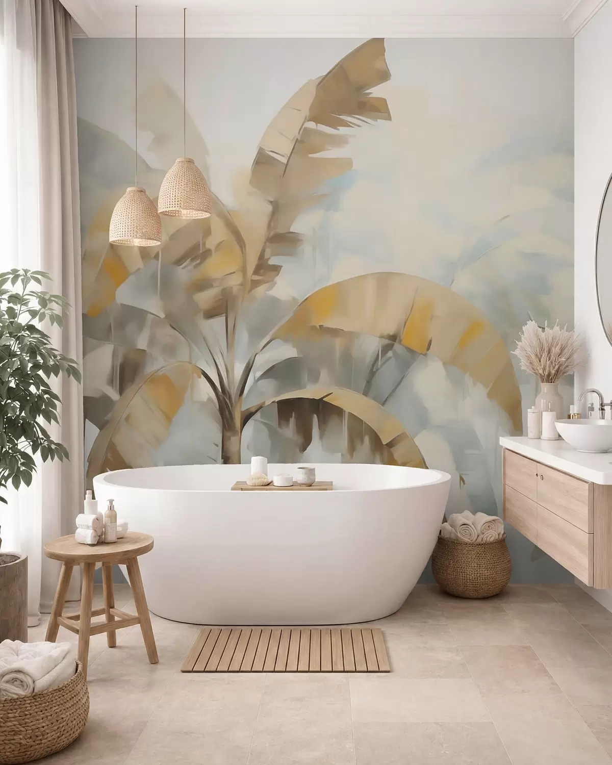 wall murals Апстрактне палме, имитација слике w05997