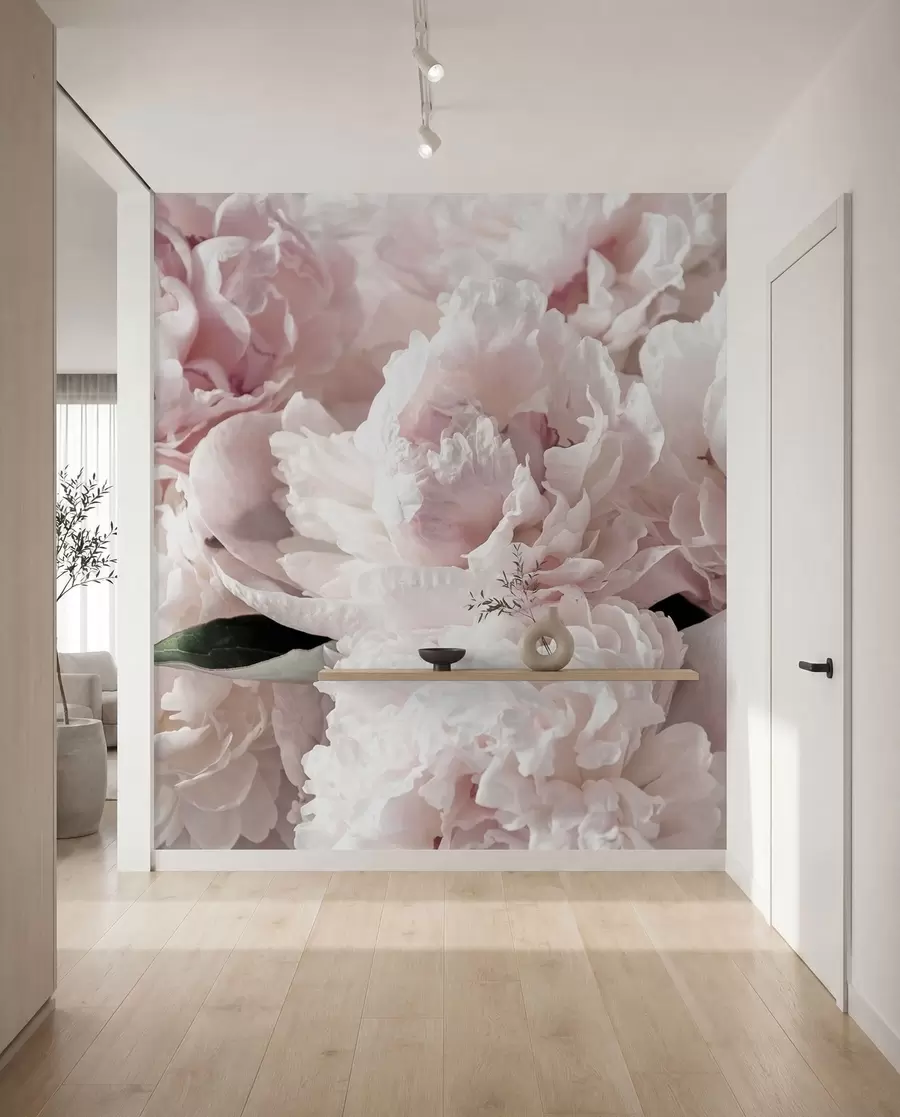 wall murals Бледо ружичасти пеониес u59600